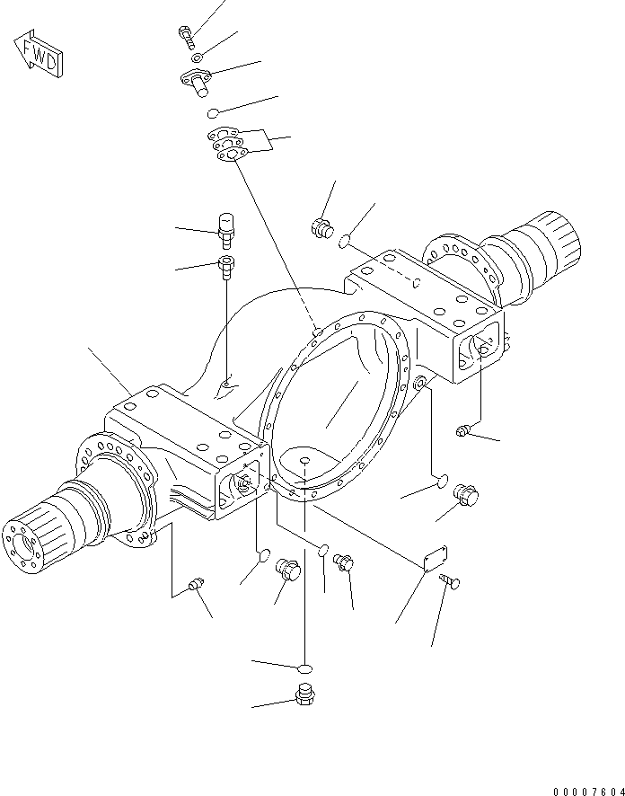 AXLE ASS'Y,FRONT (DIAVIK SPEC,) 41E-22-10190 KOMATSU