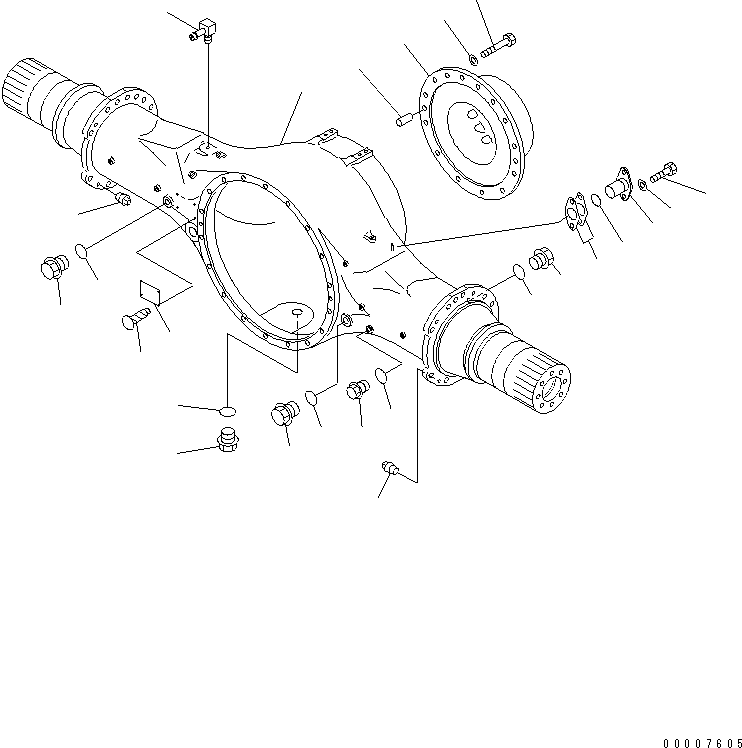 AXLE ASS'Y,REAR (DIAVIK SPEC.) 41E-23-10390 KOMATSU