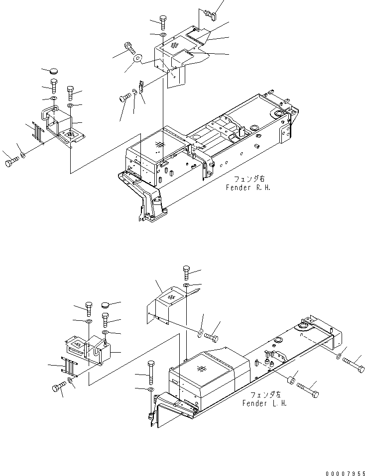 Крышка левая 195-54-75641 KOMATSU