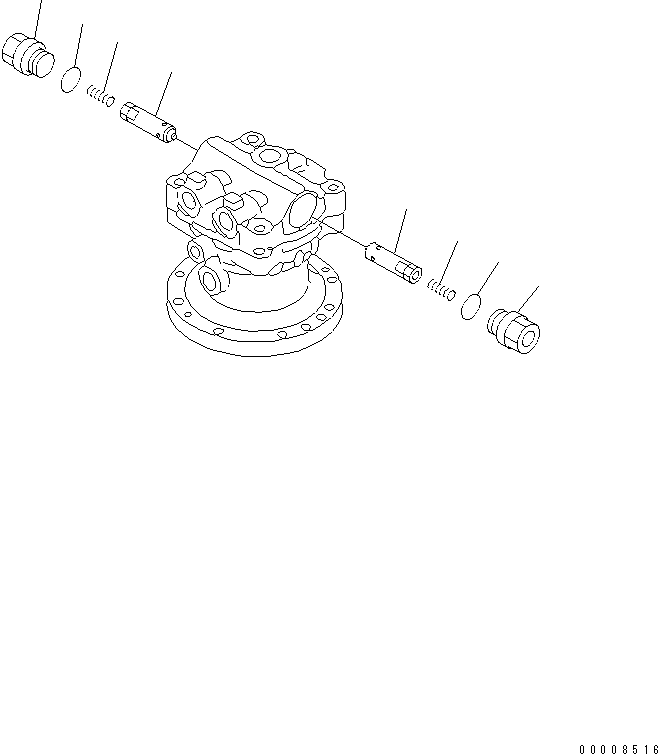 MOTOR ASS'Y,SWING (708-7T-00240) KOMATSU
