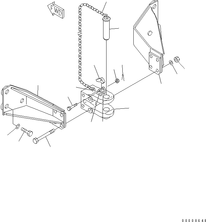 Кронштейн левый 14X-69-11110 KOMATSU