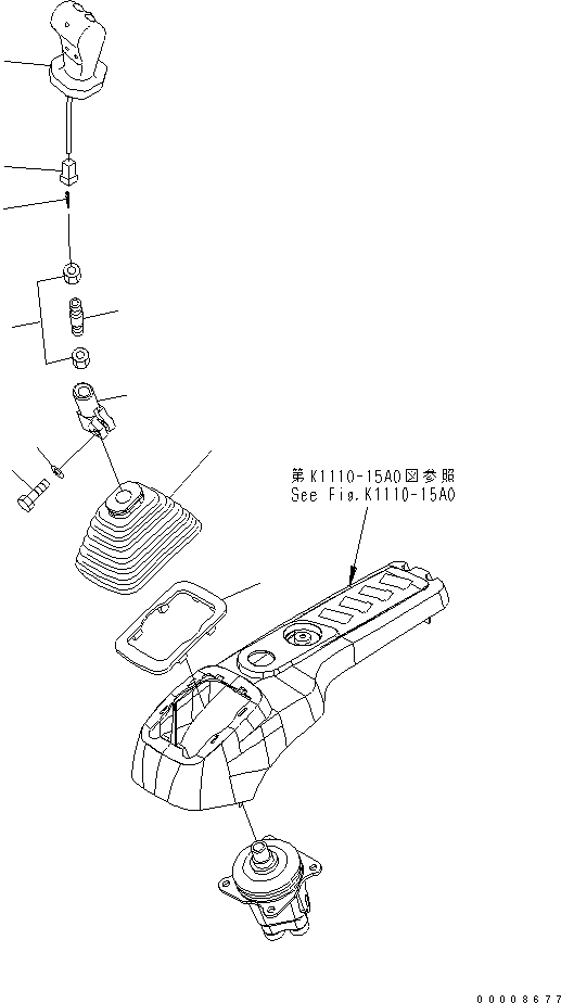 LEVER SUB ASS'Y,(R.H.) 702-16-58400 KOMATSU