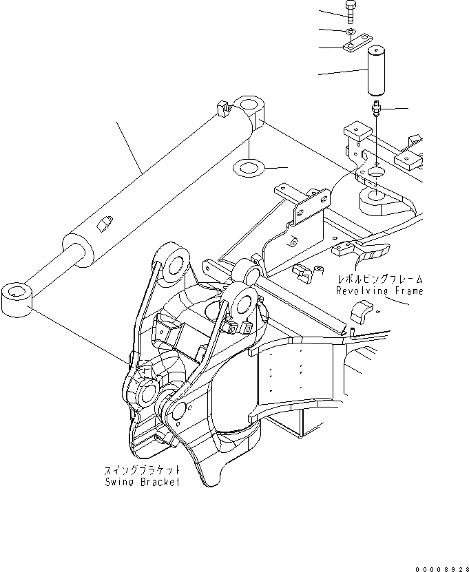 CYLINDER, ASSY. (707-00-0Y390) KOMATSU