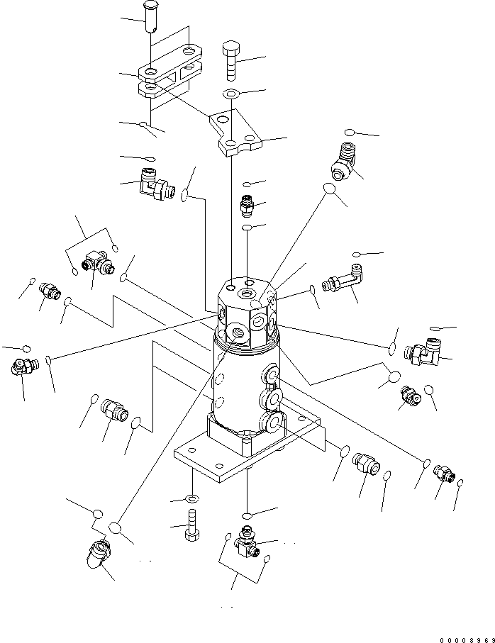 SWIVEL JOINT ASS'Y,(SEE FIG.Y1627-01A0) (703-06-23150) KOMATSU