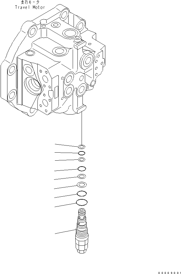Клапан в сборе, предохранительный 702-75-04700 KOMATSU