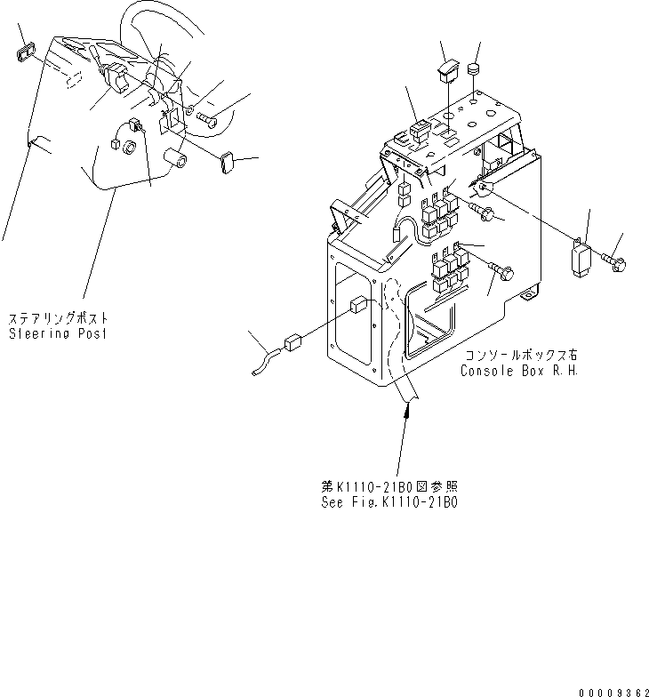 SWITCH {HAZARD} \1\23B-06-42320 KOMATSU