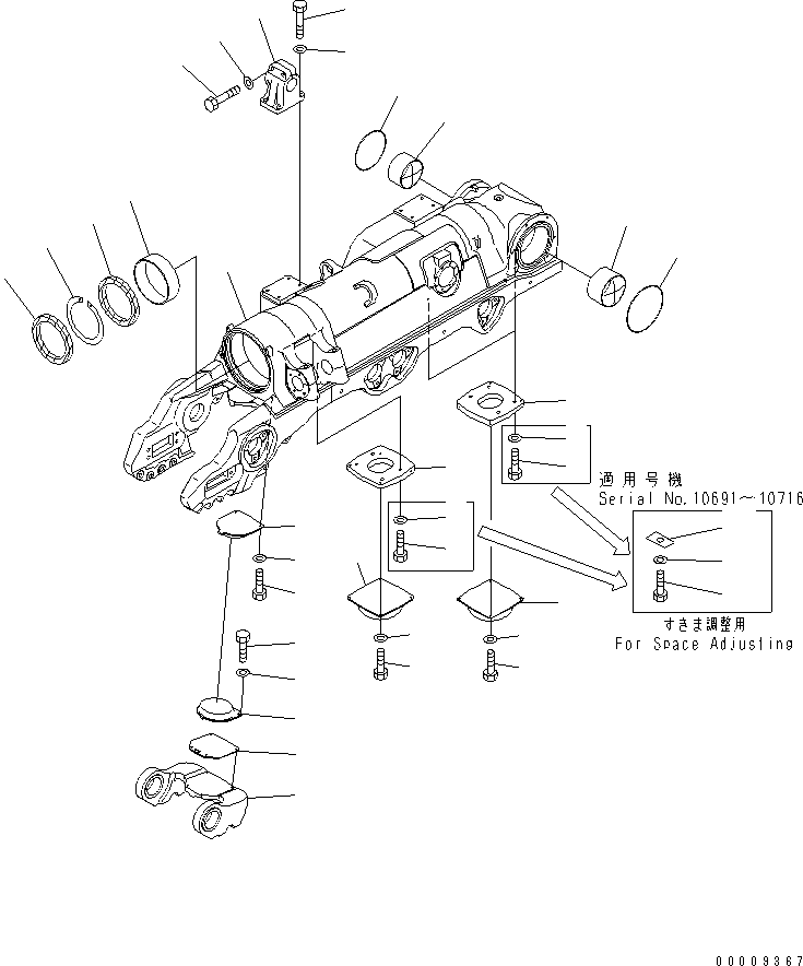 TRACK FRAME ASS'Y 198-30-01250 KOMATSU