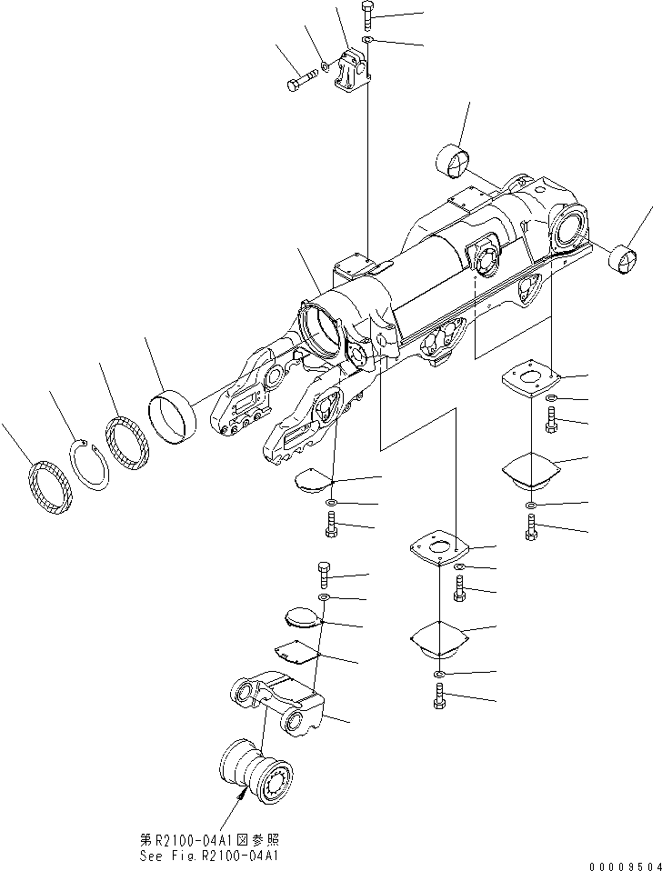 Track Frame Assembly 195-30-01761 KOMATSU