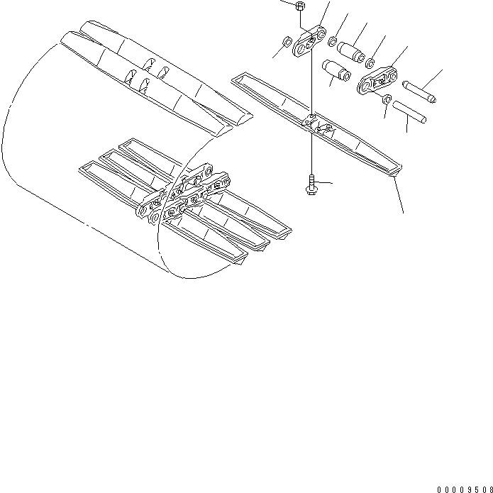 Башмак гусеницы в сборе 11G-A70-0108 KOMATSU