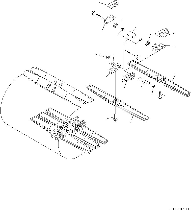 Башмак гусеницы в сборе 11G-A70-0118 KOMATSU