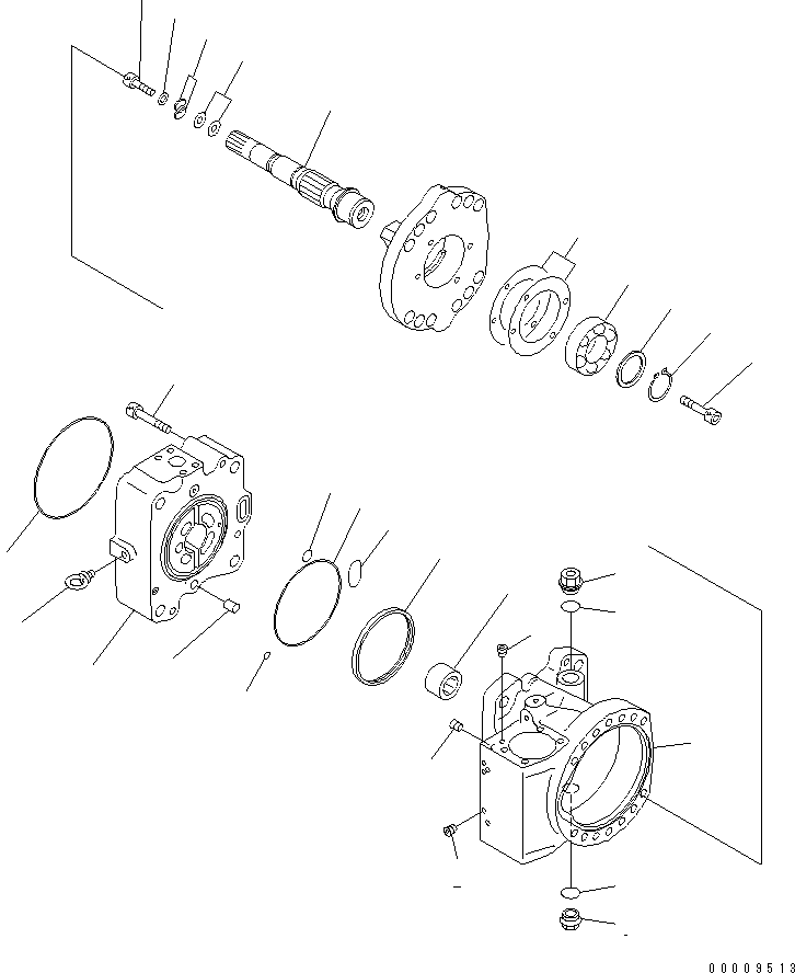 Shaft, Rear (708-2L-22480) KOMATSU