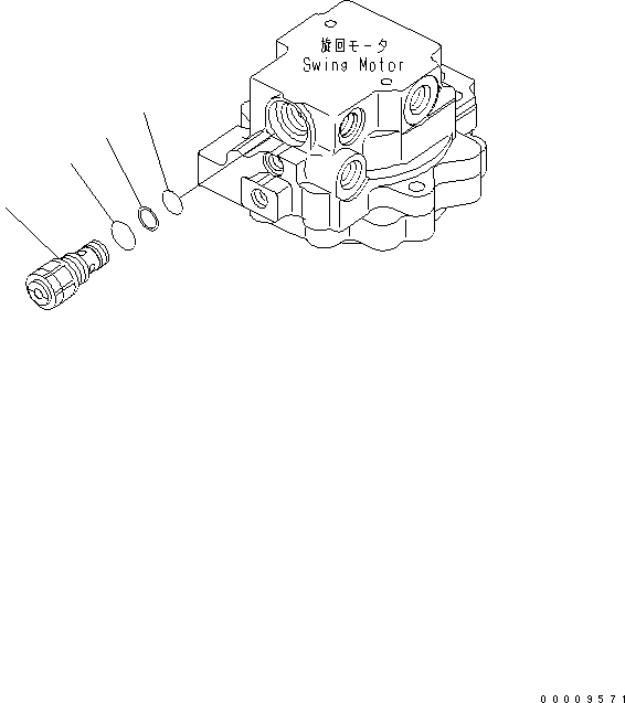 MOTOR ASS'Y,(SEE FIG.Y1640-01A0) (708-7R-00380) KOMATSU