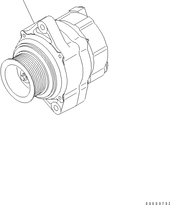 ALTERNATOR A. (35A),(SEE FIG.A601P-02B2) (600-861-3412) KOMATSU