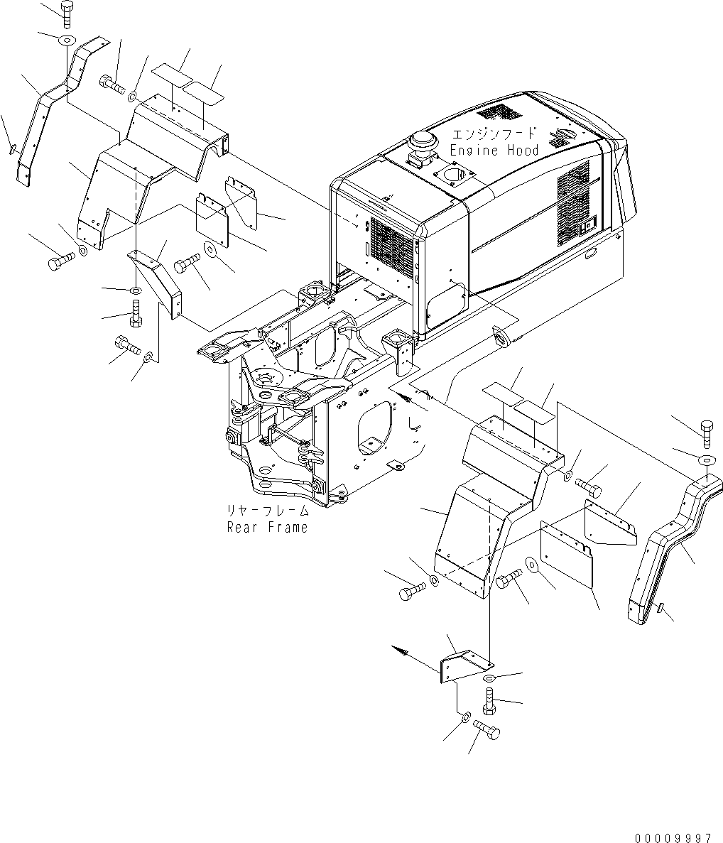 Пластина правая 419-54-34741 KOMATSU