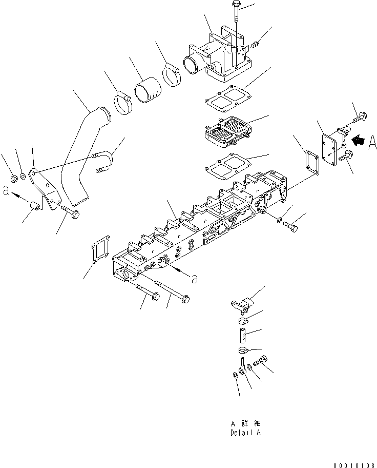 MANIFOLD,AIR INTAKE 6154-11-4110 KOMATSU