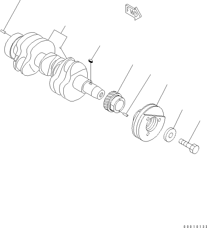 Установочный штифт YM129100-01580 KOMATSU