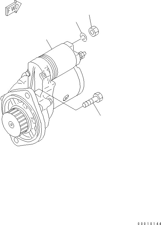STARTING MOTOR ASS'Y,(SEE FIG.A6210-B0A2) (YM129400-77012) KOMATSU