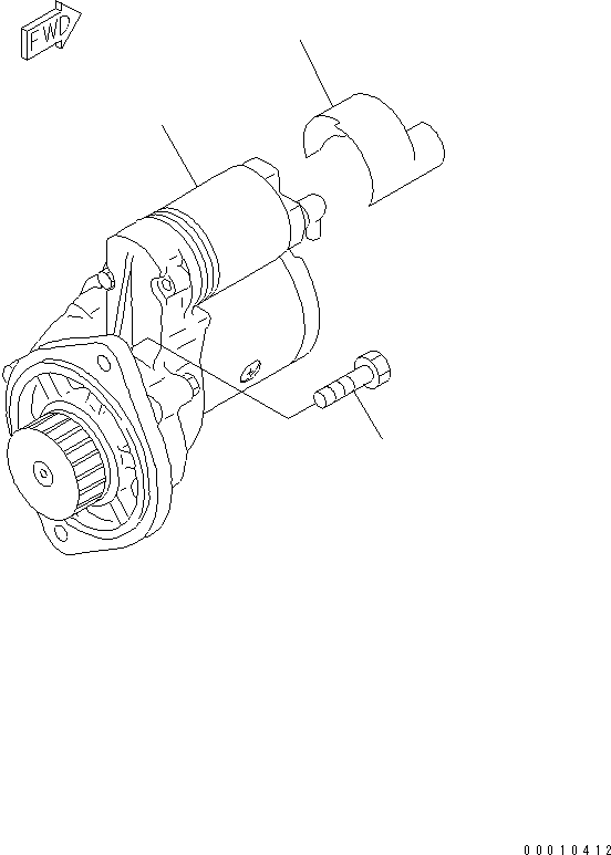 STARTING MOTOR ASS'Y,(SEE FIG.A6210-B0A1) (YM129136-77011) KOMATSU