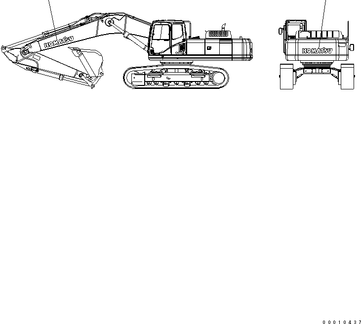 PLATE¤ MARK,FRONT WINDOW 20Y-00-A2140 KOMATSU