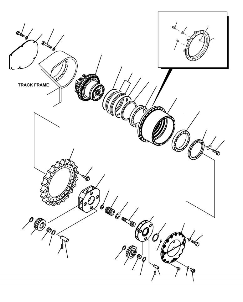 GEAR HUB (MUD SCRAPER OPTION) 208-27-71950 KOMATSU