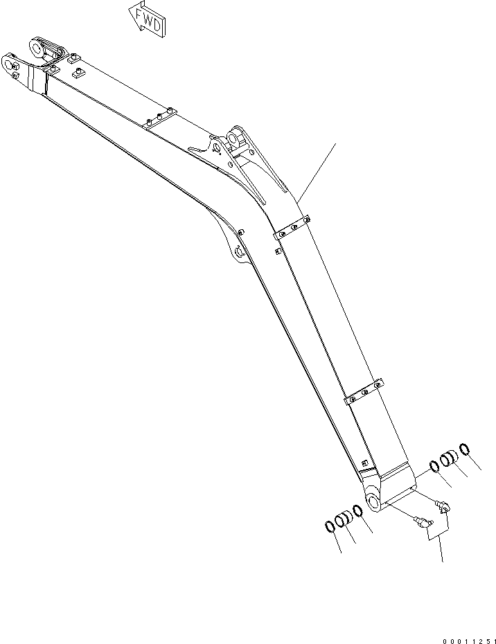 Стрела в сборе 22M-70-00221 KOMATSU