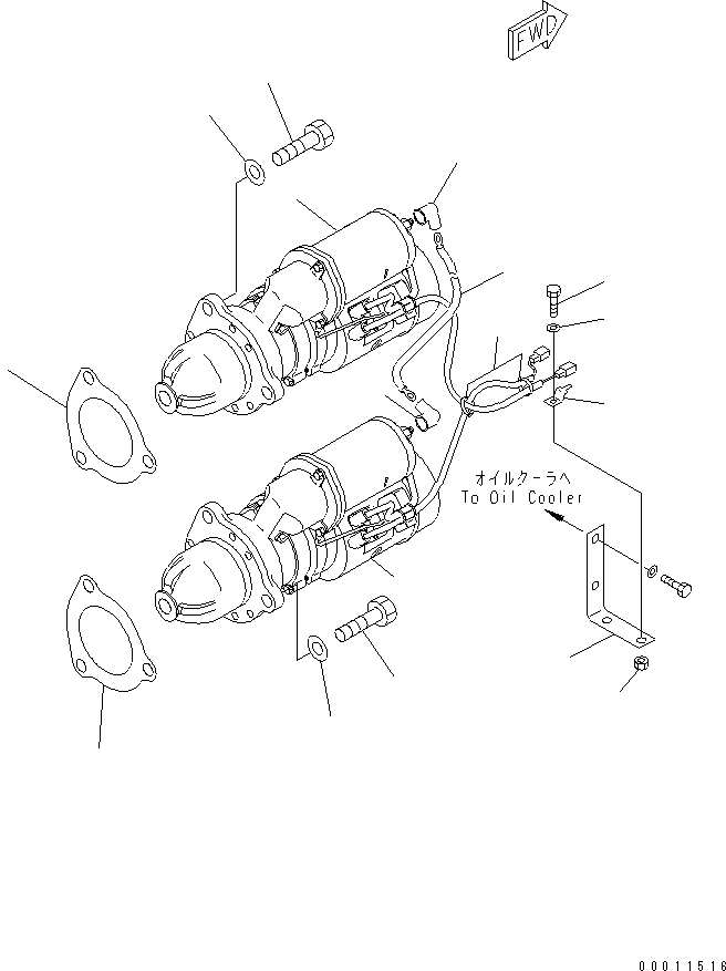 STARTING MOTOR ASS'Y,(7.5KW) (SEE FIG.A6210-B6D3A) (600-813-7122) KOMATSU