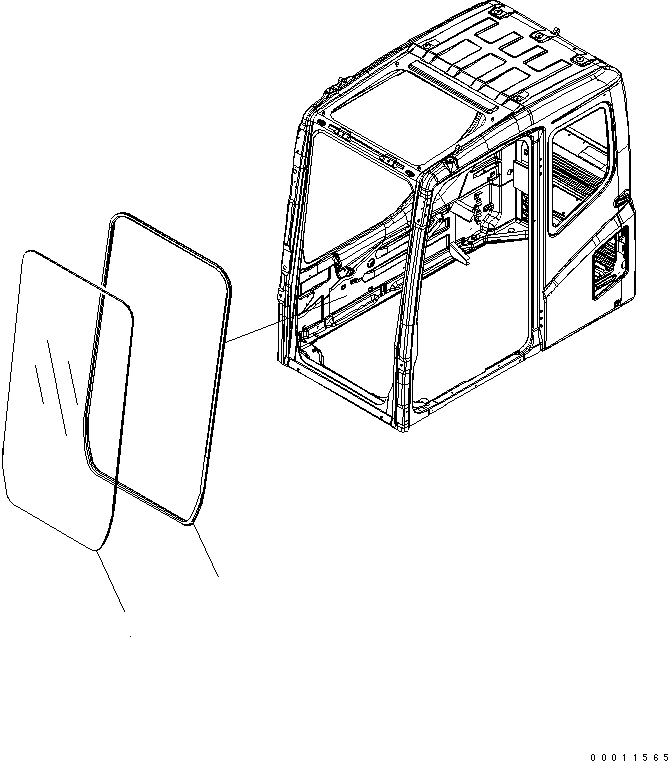 Стекло 208-53-13330 KOMATSU