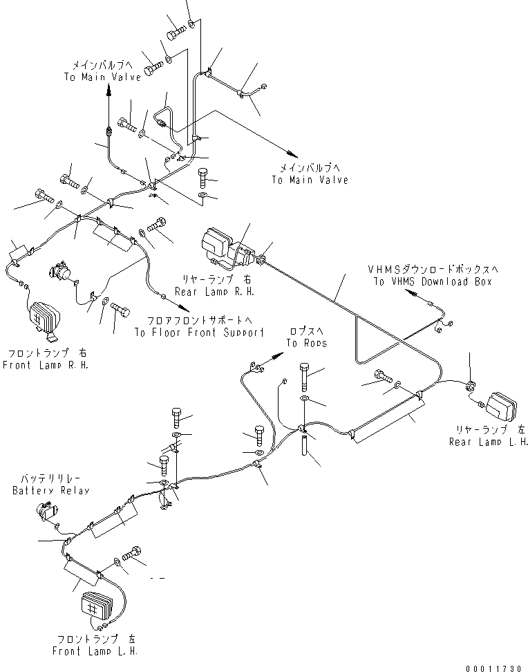 Жгут проводов 198-06-62431 KOMATSU