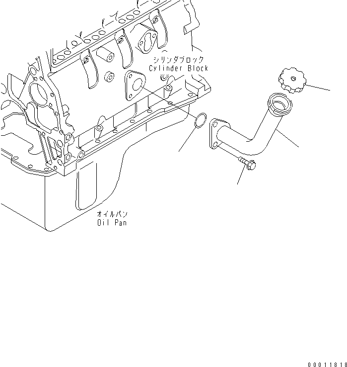 TUBE,OIL FILLER 6737-21-5120 KOMATSU
