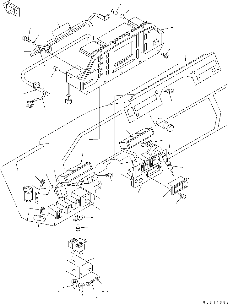 BRACKET,(FOR DEFROSTER GLASS) 561-95-63780 KOMATSU