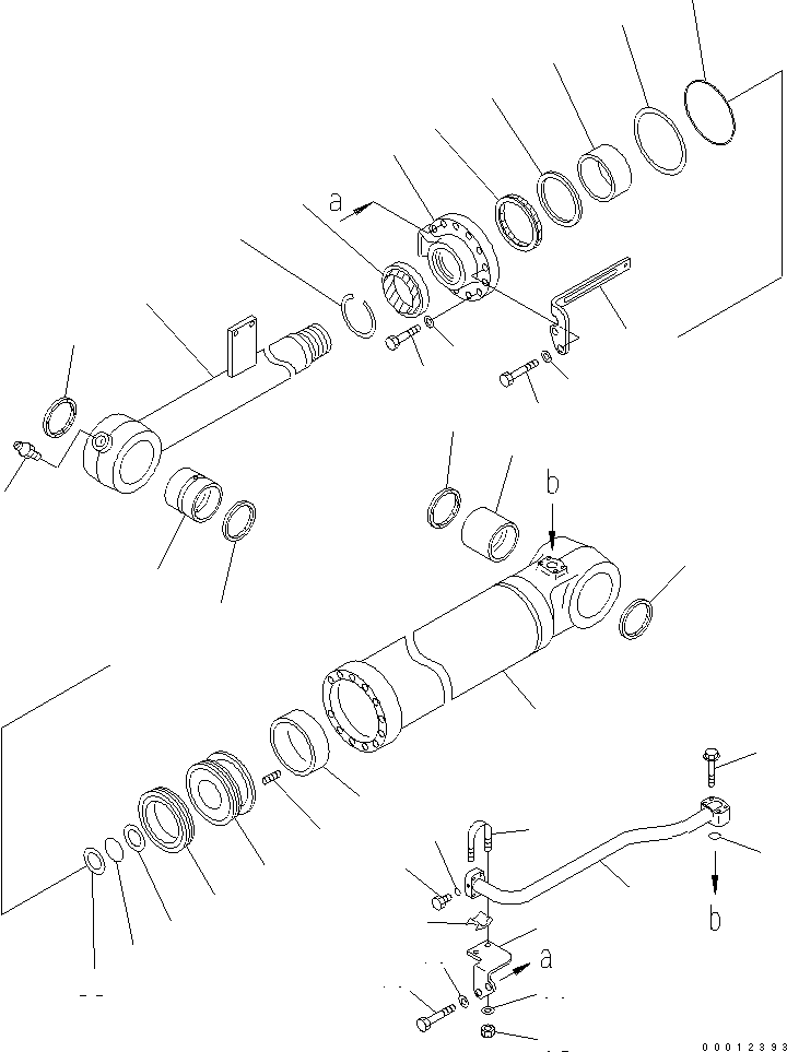 CYLINDER SUB ASS'Y,(FINAL COATING) (\8\707-01-X7780) KOMATSU