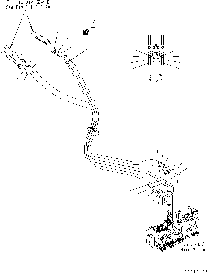 Шланг 22F-62-22341 KOMATSU