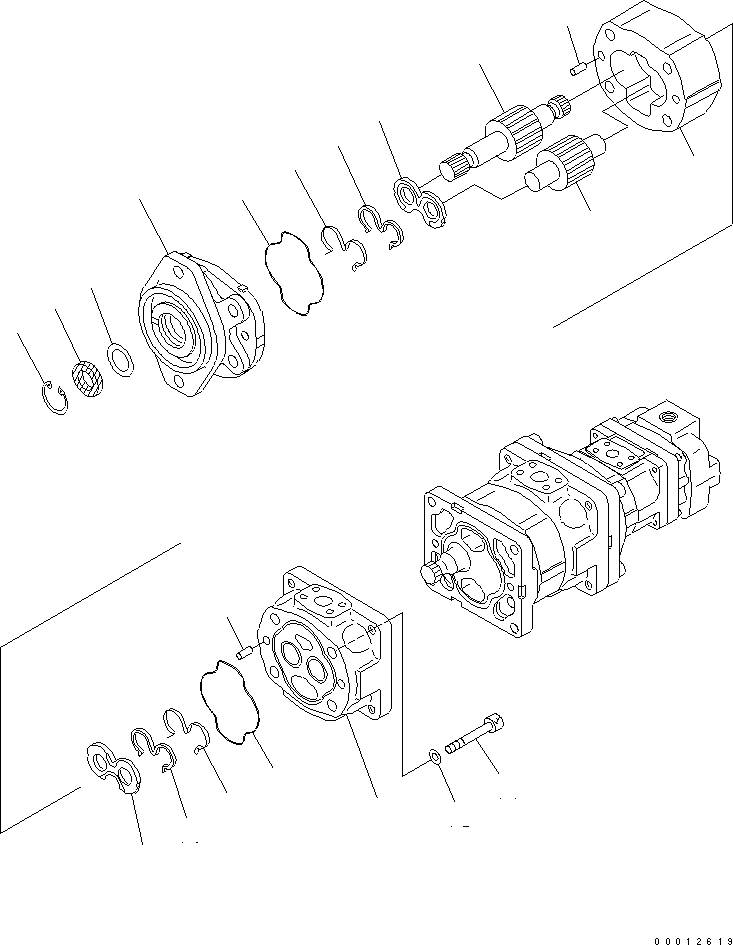 болт с внутренним шестигранником 01253-61410 KOMATSU