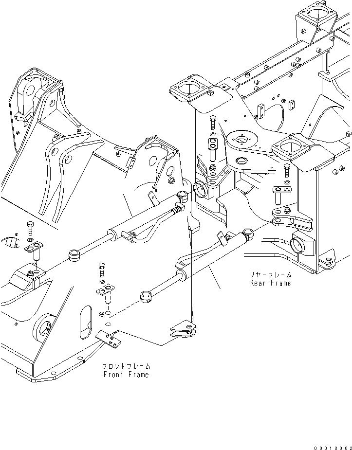 CYLINDER ASS'Y,L.H. (SEE FIG. Y1622-01A0A) (707-00-XU771) KOMATSU