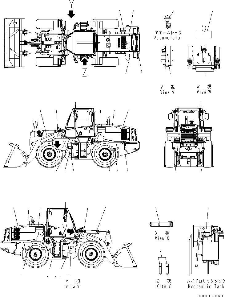 Табличка предупреждающая «Кабели аккумулятора» 09808-A1201 KOMATSU