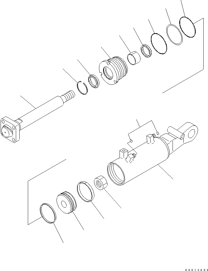 CYLINDER ASS'Y,TILT 707-00-0E970 KOMATSU