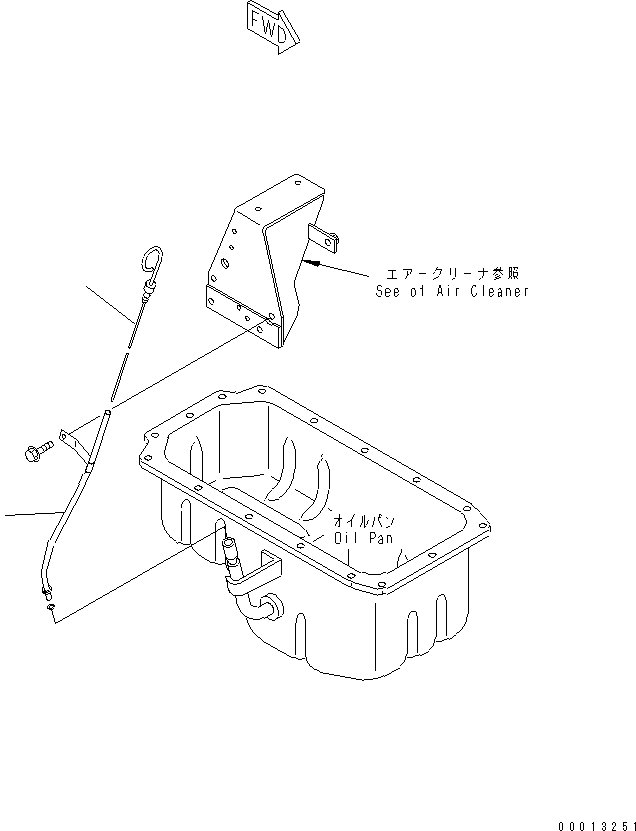 GUIDE,OIL GAUGE YM129932-34810 KOMATSU