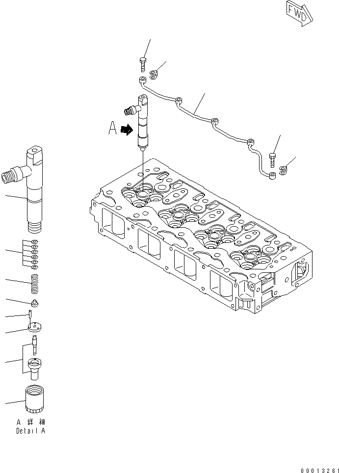 NOZZLE HOLDER, ASSEMBLY YM129508-53100 KOMATSU