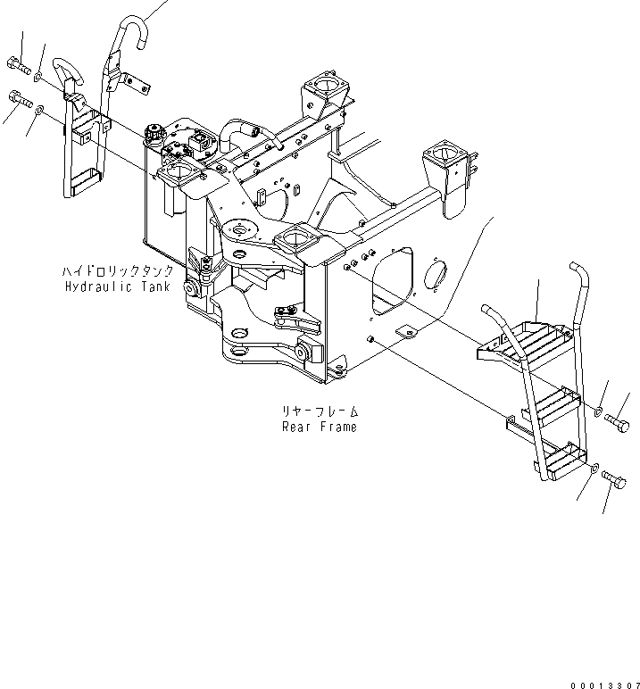 LADDER,R.H. 416-54-34124 KOMATSU