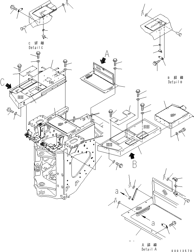 FLOOR FRAME,R.H. 427-S05-4381 KOMATSU