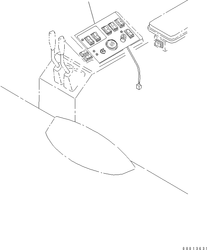PLATE,R.H. CONSOLE 42C-93-11233 KOMATSU