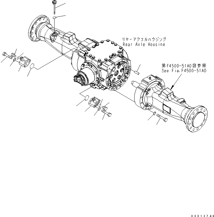 AXLE ASS'Y,REAR (FOR SOLID TIRE) (ASD) (417-23-30150) KOMATSU