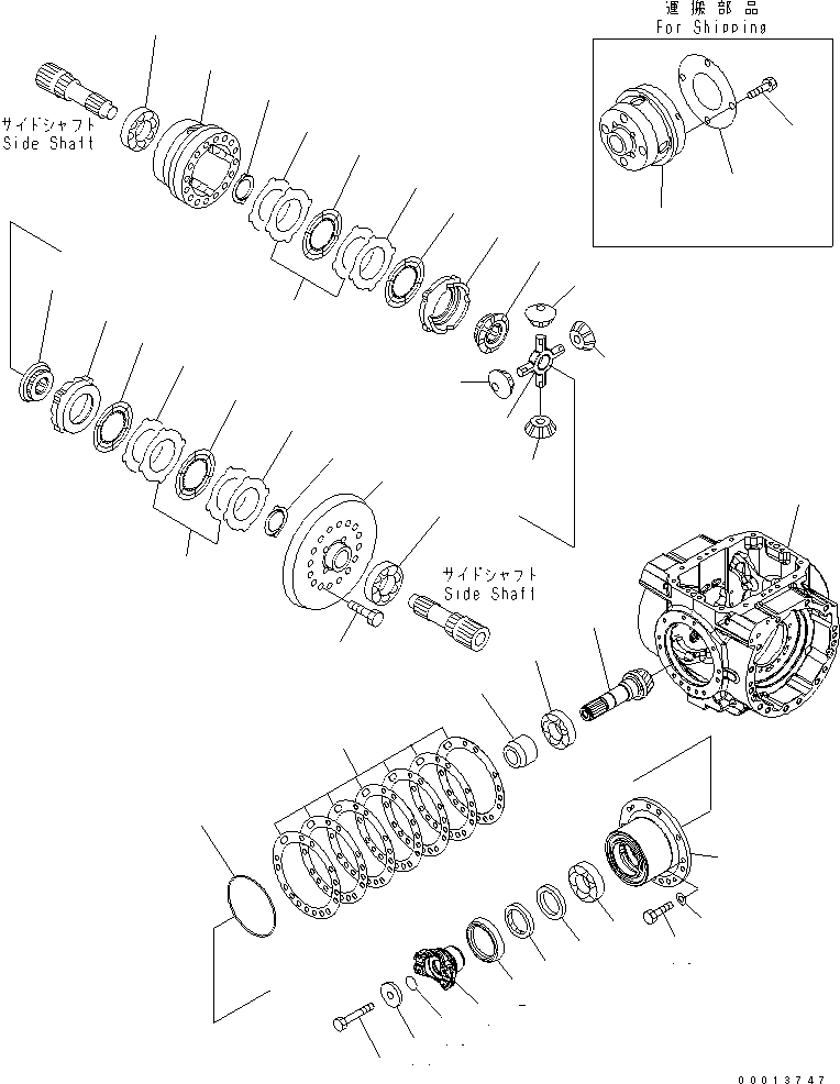 PINION ASS'Y 417-23-37500 KOMATSU