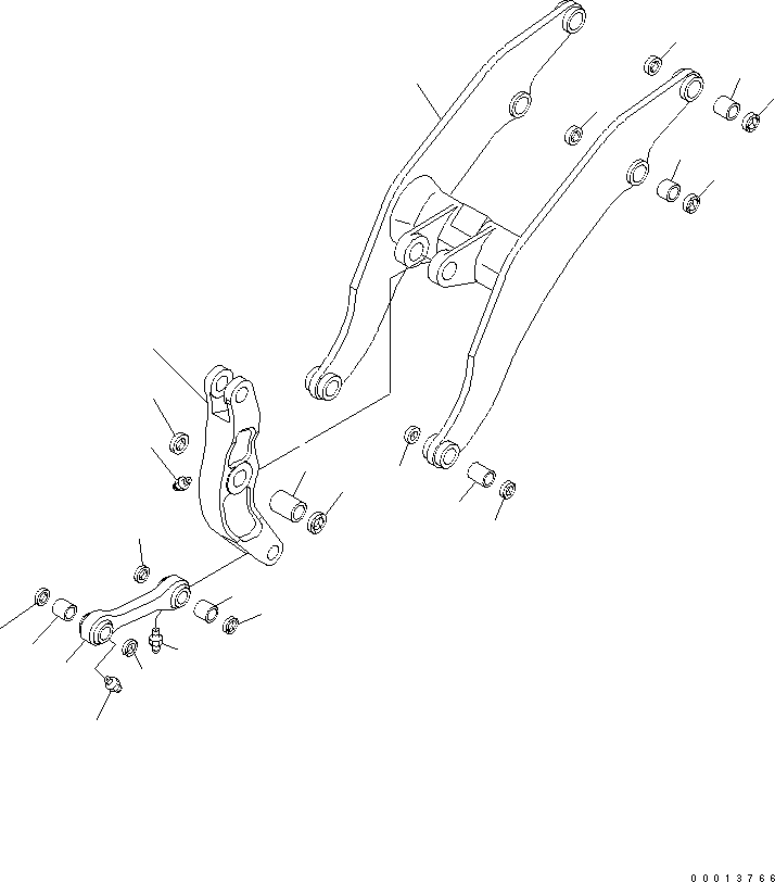 BELL CRANK ASS'Y 425-70-21202 KOMATSU