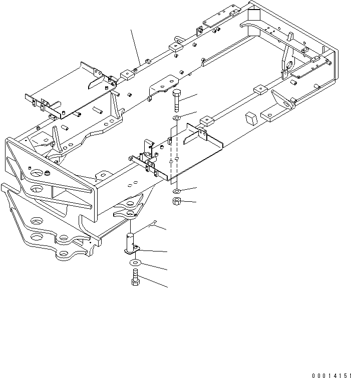 FRAME {REAR} 23B-46-B1101 KOMATSU