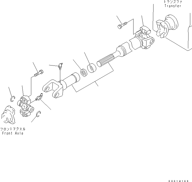 DRIVE SHAFT ASS'Y,FRONT 362-20-42100 KOMATSU