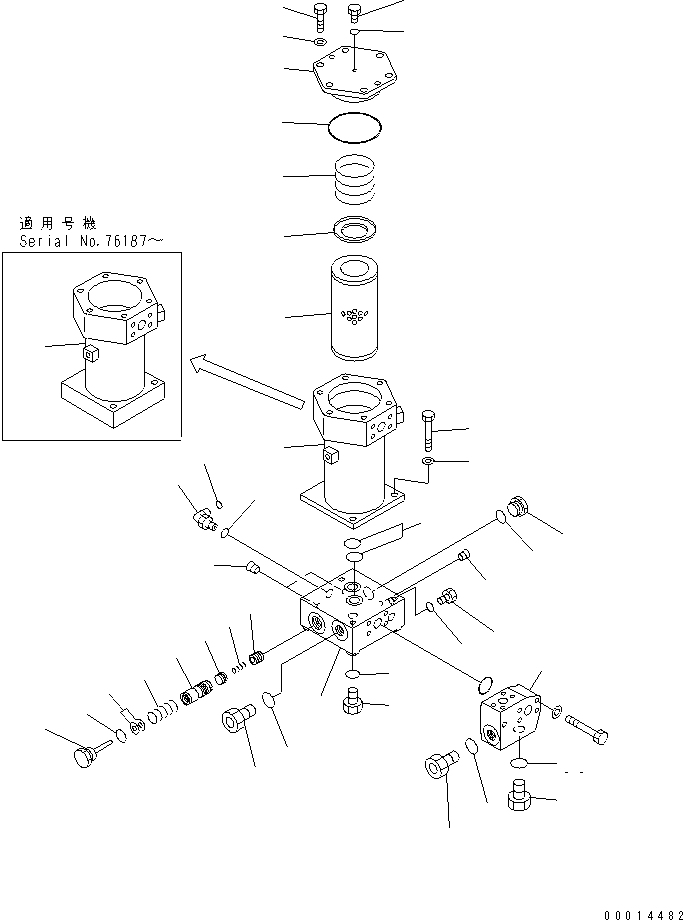 Пробка коническая 07043-10108 KOMATSU