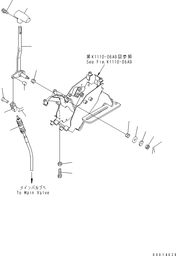 Вилка карданная 22D-43-14210 KOMATSU