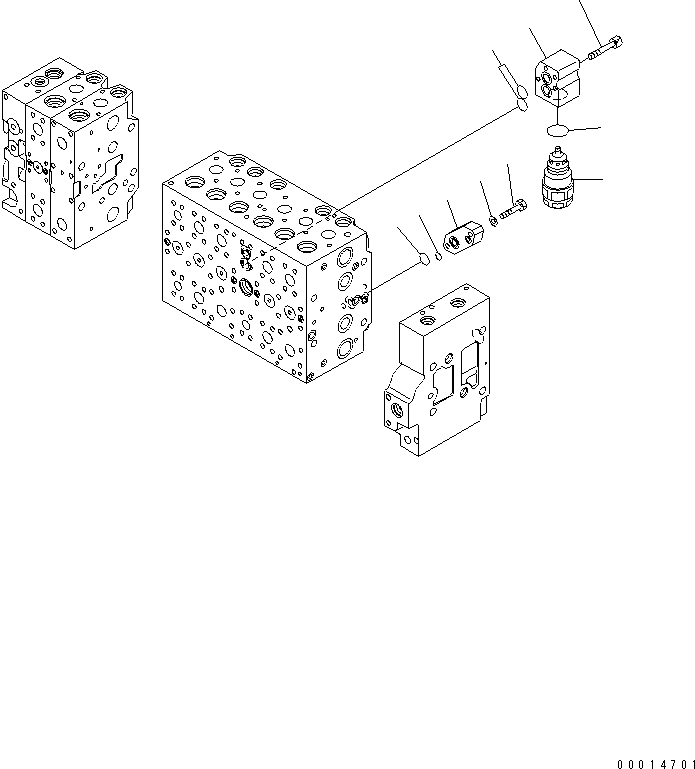 Клапан в сборе, всасывающий и предохранительный 709-90-72600 KOMATSU