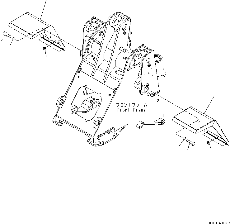 Крыло левое 417-U77-3210 KOMATSU